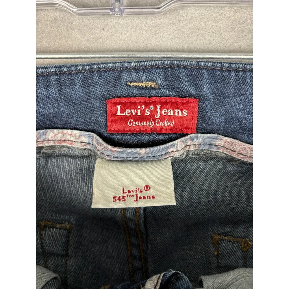 Levi's 545 Low Rise Flare Jeans Dark Wash Size 4 Medium Blue Denim Y2K